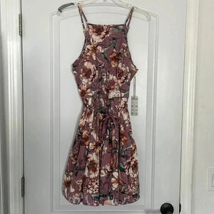 4/$25 NWT Bailey Blue Floral Mini Tulle Dress Mauve Sz L